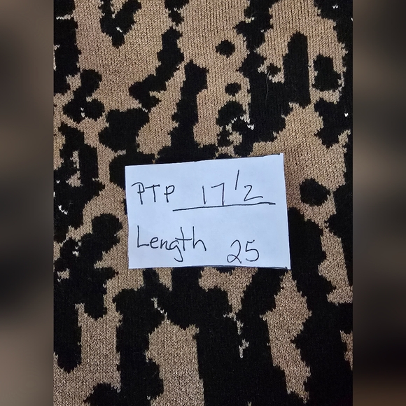 Chicos animal print Black and Tan Sweater - Picture 5 of 5